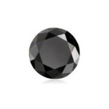A BLACK DIAMOND 16 CARATS Round brilliant-cut