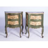 A VENETIAN PAIR OF TWO- DOOR CHESTS (Ensuite with the preceding lot.) The top drawer fronts and