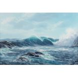 Michael Albertyn (South African 1938 -): SEASCAPE oil on canvas  signed  59 by 89,5cm excluding