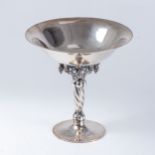 GEORG JENSEN SILVER FRUIT BOWL Copenhagen 1915-1927, no. 263, the circular bowl supported on a