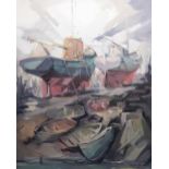 Aleksanders Klopcanovs (Uzbekistani/South African 1912-1997): HOUT BAY signed and dated 64;