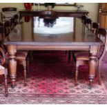 A VICTORIAN STYLE MAHOGANY DINING ROOM TABLE, PIERRE CRONJE, CAPE TOWN, MODERN The rectangular top