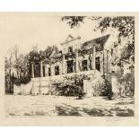 Tinus de Jongh (South African 1885 - 1942): THE MANOR HOUSE, TOKAI signed, embossed with the