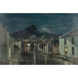 Donald James Madge (South African 1920 - 1997): DISTRICT 6 AT NIGHT oil on board signed 49 by 74cm