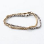 A SET OF ROPE BRACELETS BY FOPE 18ct white and yellow gold, each 18cm in length (2)