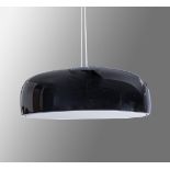 ORIGINAL FLOS SMITHFIELD S BLACK GLOSSY PENDANT SUSPENSION LAMP WITH DIRECT LIGHT. Aluminium body.