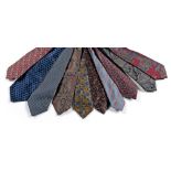 A GROUP OF DESIGNER GENTLEMAN'S TIES Comprising of: three Christian Dior ties; three YSL silk