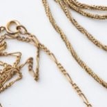 A COLLECTION OF GOLD CHAINS Various styles and lengths