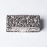 A RECTANGULAR SILVER DRESSING TABLE BOX Deakin & Francis, Birmingham 1896, the lid and sides with