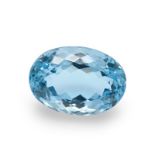 AN OVAL BRILLIANT-CUT AQUAMARINE 2,17 CARATS Natural