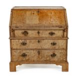 A GEORGE III WALNUT BUREAU