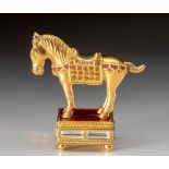 AN ESTEE LAUDER SOLID PERFUME COMPACT, BEAUTIFUL IMPERIAL HORSE, 2009