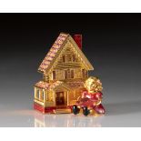 AN ESTEE LAUDER SOLID PERFUME COMPACT, VICTORIAN DOLL HOUSE, 2001