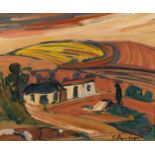 Stefan Ampenberger (South African 1908 - 1983) LANDSCAPE AT SUNSET