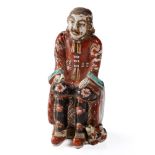 A CHINESE POLYCHROME EXPORT FIGURE OF A DUTCHMAN, QING DYNASTY, 18TH CENTURY