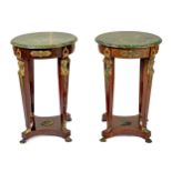 A PAIR OF MAHOGANY AND GILT-METAL MOUNTED PEDESTALS