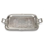 AN ELECTROPLATED TEA TRAY
