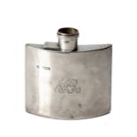 A VICTORIAN SILVER HIP FLASK, WALTER RAYMOND, LONDON, 1896