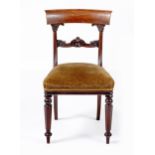 A WILLIAM IV WALNUT PARLOR CHAIR