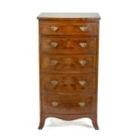 A GEORGE III WALNUT CHEST-OF-DRAWERS