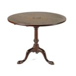 A GEORGE III MAHOGANY BIRDCAGE TILT-TOP TABLE