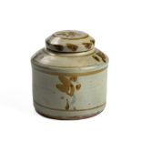 AN ESIAS BOSCH STONEWARE JAR AND COVER