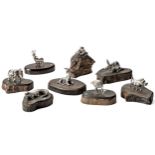 EIGHT SILVER ANIMAL MINIATURES, PATRICK MAVROS