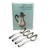 A SET OF FOUR CAPE SILVER OLD ENGLISH PATTERN TABLESPOONS, WILLEM GODFRIED LOTTER
