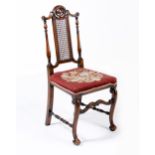 A MAHOGANY HALL CHAIR, 19TH CENTURY