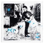 Mr. Brainwash (French 1966 - ) PUP ART (BLUE)