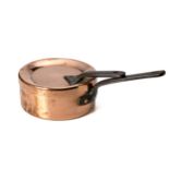 A COPPER SAUCEPAN AND COVER, W. S. ADAMS AND SON, HAYMARKET