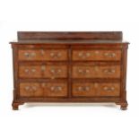 A GEORGE III OAK LOW CHEST