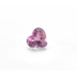 AN UNMOUNTED HEART-SHAPED MIXED-CUT PINK TOURMALINE