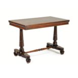A REGENCY ROSEWOOD STRETCHER TABLE