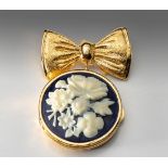 AN ESTEE LAUDER SOLID PERFUME COMPACT, YOUTH DEW CAMEO, 2005