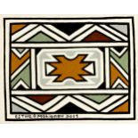 Esther Mahlangu (South African 1935 - ) NDEBELE PATTERN