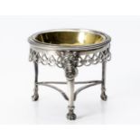 AN ITALIAN SILVER SALT CELLAR, NAPOLI, 19TH CENTURY