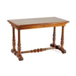 A VICTORIAN MAHOGANY STRETCHER TABLE