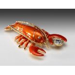 AN ESTEE LAUDER SOLID PERFUME COMPACT, RED ROCK LOBSTER, 2009