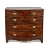 A GEORGE III MAHOGANY CHEST OF DRAWERS