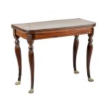 A REGENCY MAHOGANY CARD TABLE