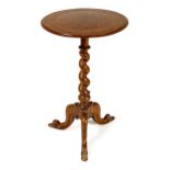 A VICTORIAN WALNUT SIDE TABLE