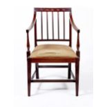 A REGENCY MAHOGANY ARMCHAIR