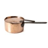 A COPPER SAUCEPAN AND COVER