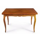 A FRENCH OAK DRAW-LEAF EXTENDING TABLE, LATE 19TH CENTURY