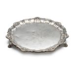 AN EDWARD VII SILVER SALVER, WALKER AND HALL, CHESTER, CIRCA 1905