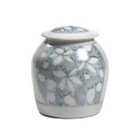 AN ESIAS BOSCH PORCELAIN JAR AND COVER