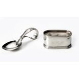 A SILVER NAPKIN RING