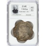 A ZAR 5 SHILLING DOUBLE SHAFT 1892 ENCAPSULATED COIN
