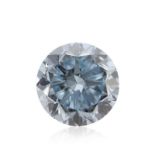 A ROUND BRILLIANT-CUT DIAMOND VERY LIGHT BLUE 0,60 CARATS